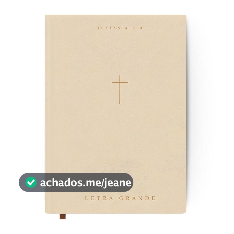 Bíblia Sagrada | Letra Grande | NVI | Capa Dura | Cruz Creme