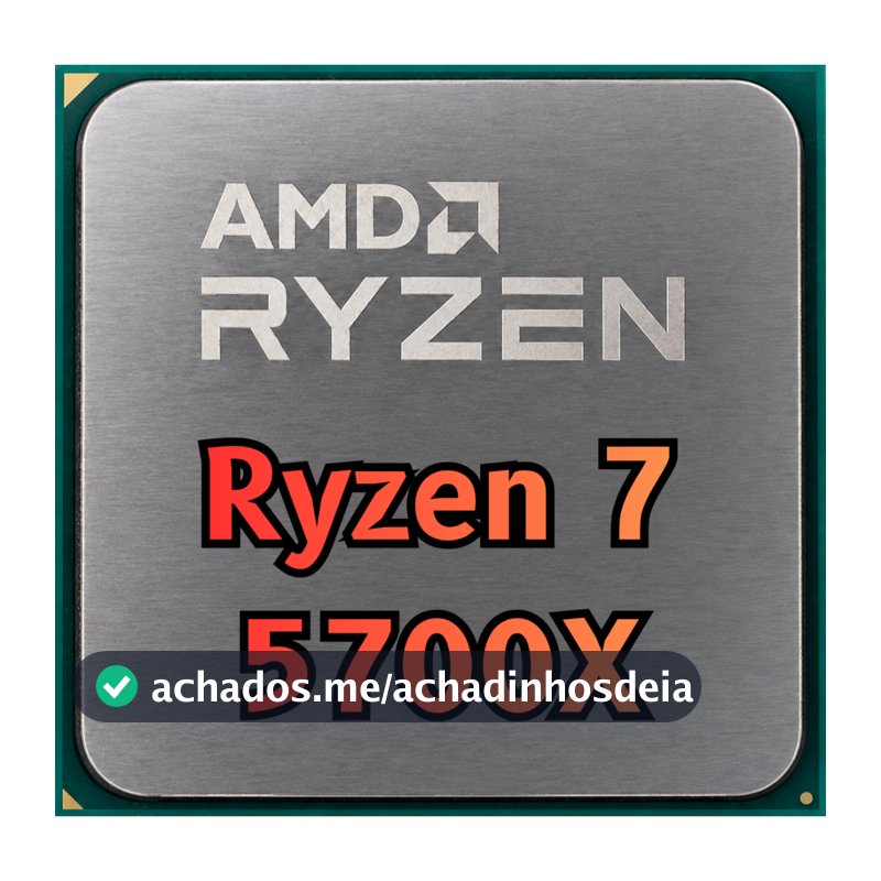 Processador AMD Ryzen 7 5700X, 3.4GHz, Cache 32MB, 8 Núcleos, 16 Threads, Sem Vídeo Integrado