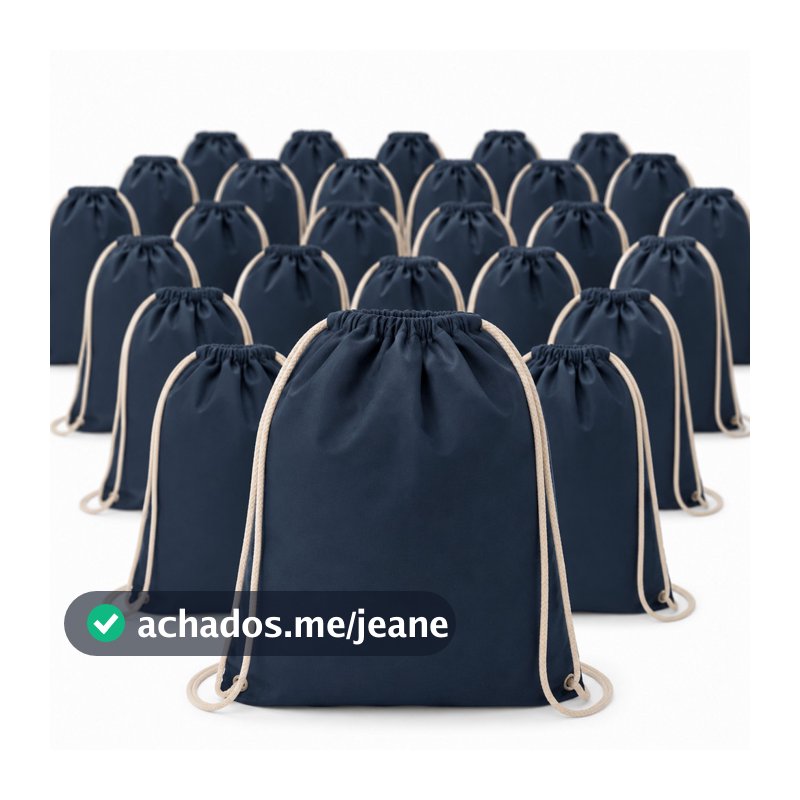 Kit 100 Mochilas tipo Sacos Sacochila Reciclável 37 x 41cm 150 gm Alta Qualidade Pronta Entrega