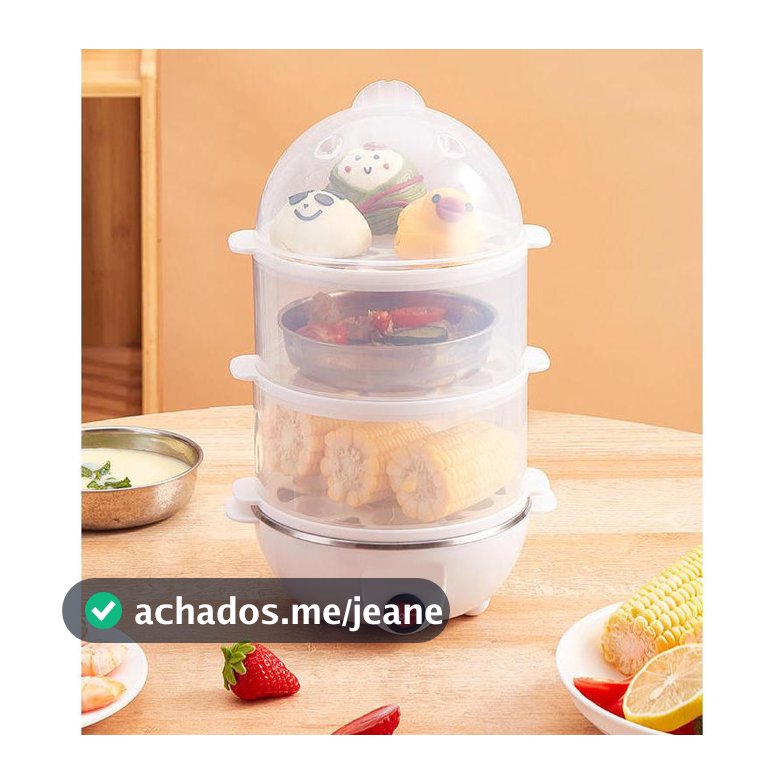Fogão de Ovo Máquina de ovos Cozinhador de Ovos 3 Andares Mini Aquecer Comida Para Cozinha