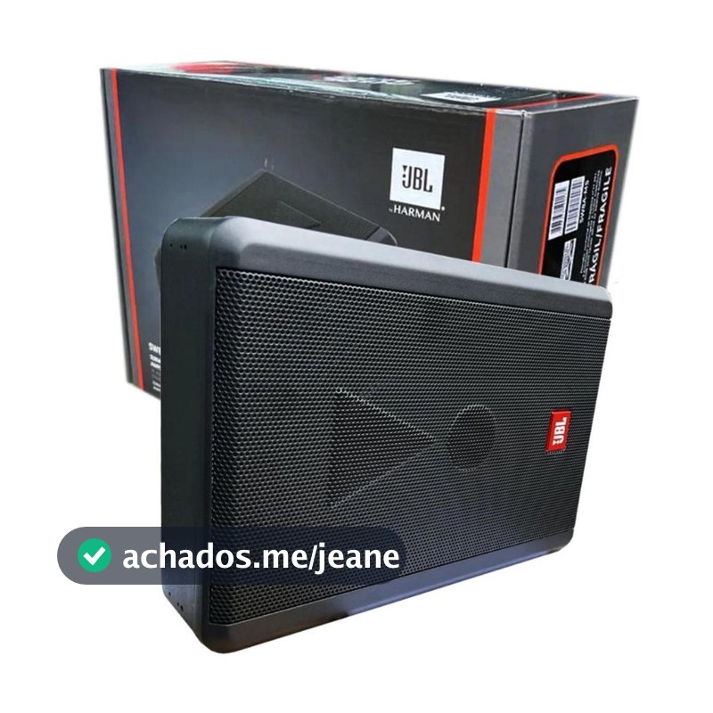 Subwoofer Slim Amplificado Jbl SW8A-MS 400w 3 canais Caixa Ativa para Grave 200w + 2x100w Automotivo
