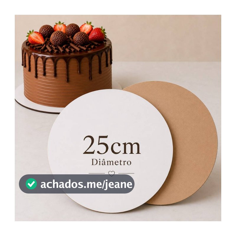 Cake Board 25cm Mdf 3mm 50/100 unidades Tabuleiros Confeitaria  base tabua para bolo frios cakeboard