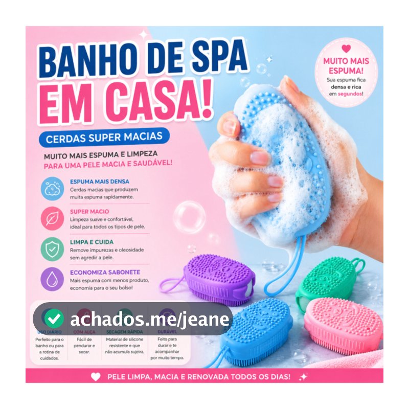 Escova de Banho Multiuso: Compatível com Sabonete Barra e Líquido, Limpeza Profunda
