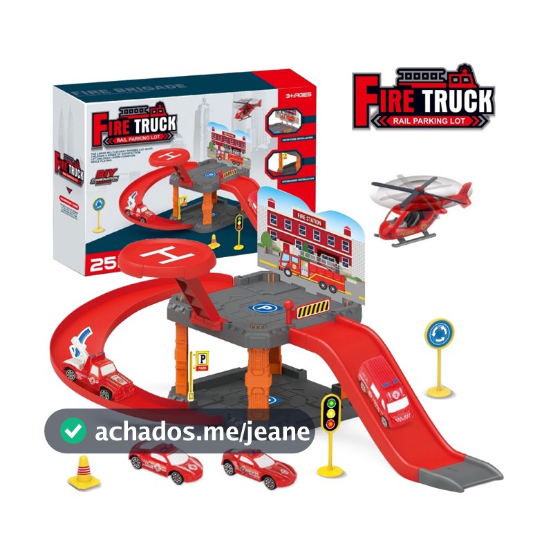 Brinquedo Garagem Estacionamento Infantil com Pista e Carrinhos Educativo Presente Criança