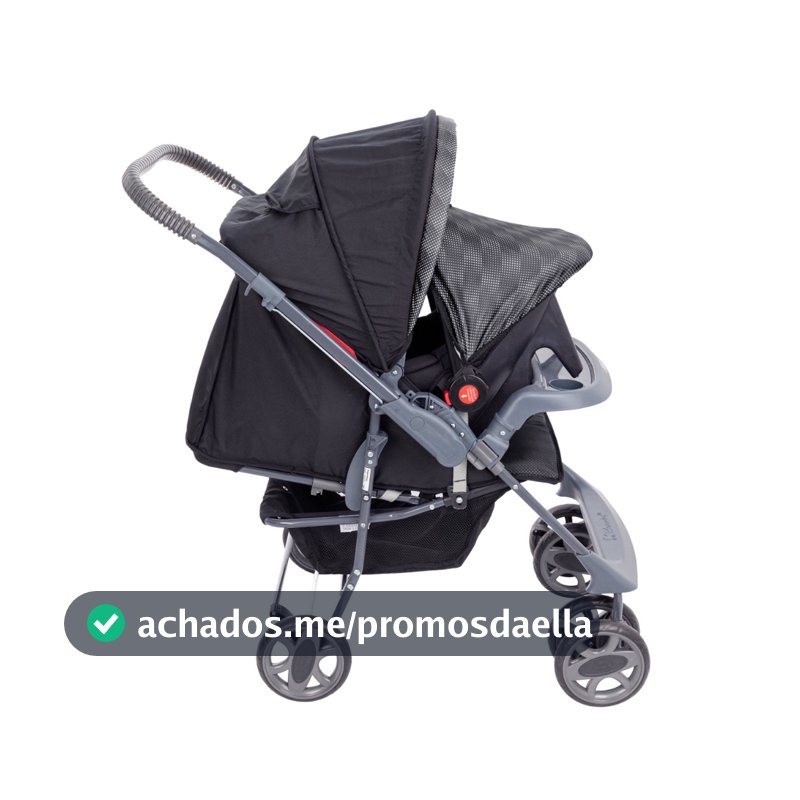 Carrinho de bebê Topázio Travel System reclinável e dobravel até 15kg  acompanha bebê conforto