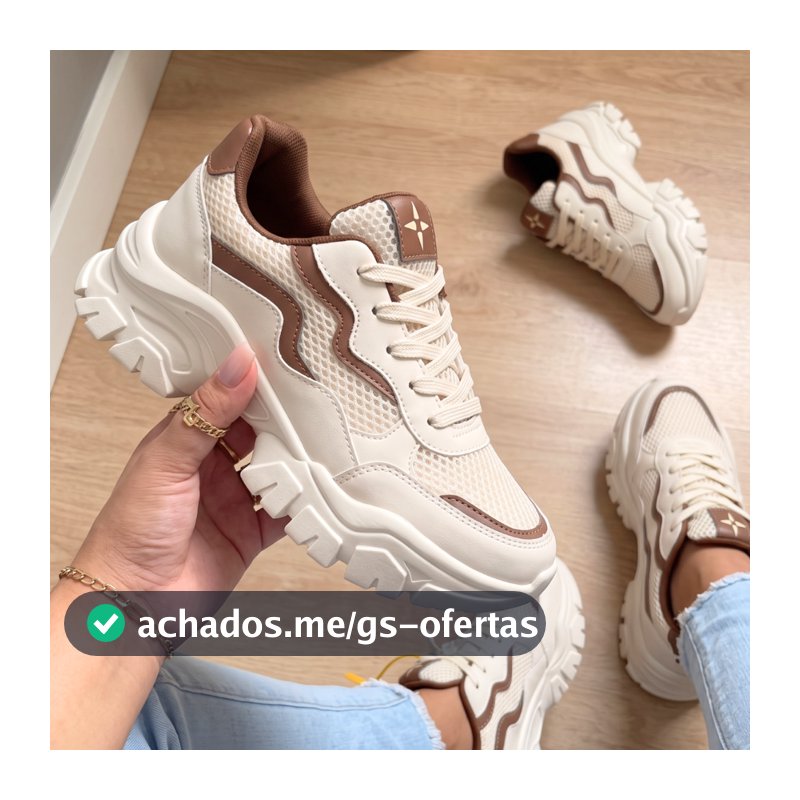 Tênis Feminino Chunky Tratorado Minimalista Solado Alto Dia a Dia-Promoção Envio Relâmpago