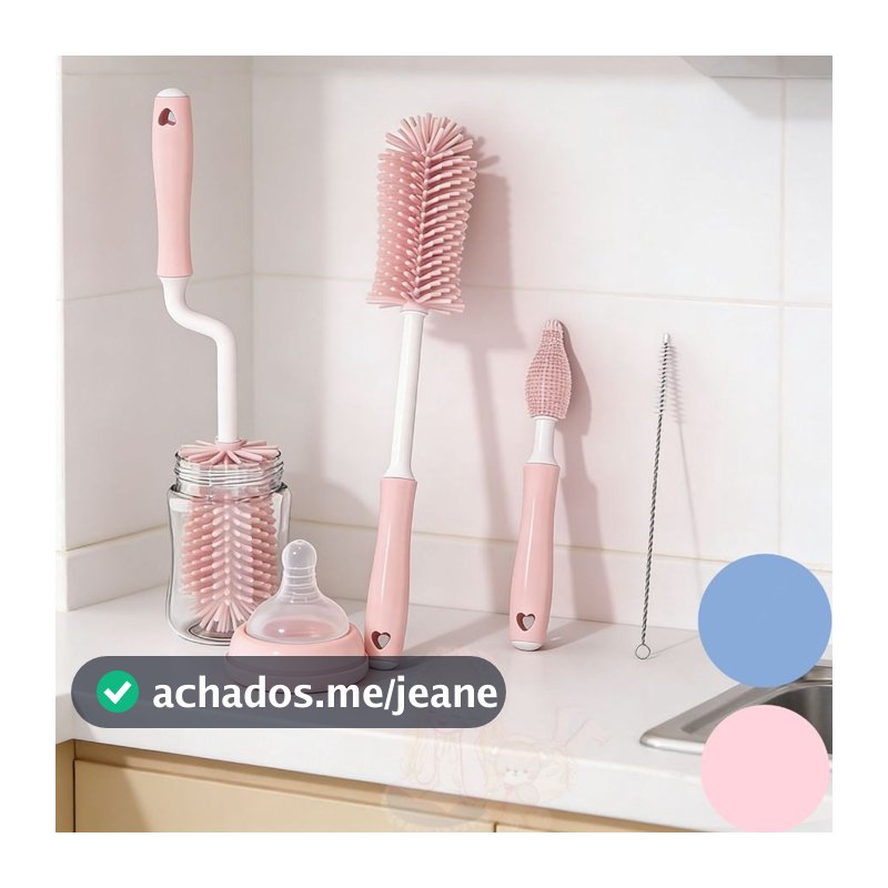 kit4un Escova de lava mamadeira para bebê Escova de silicone