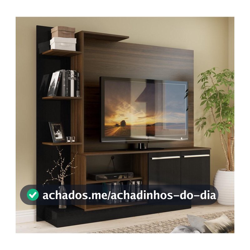 Estante TV 55" e 2 Portas com Rack e Painel Denver Multimóveis V2473