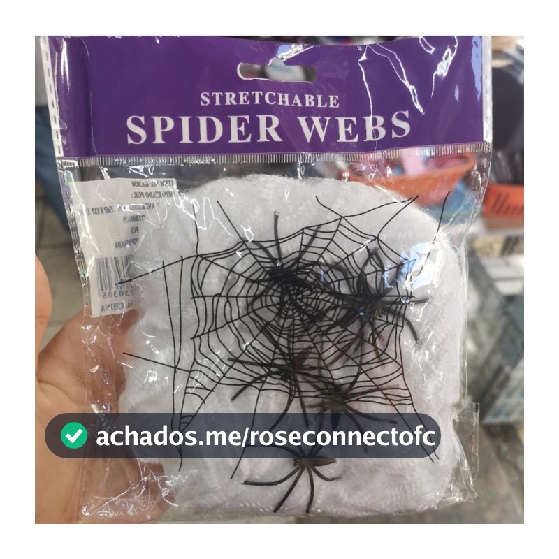Teia de Aranha Artificial 20g Halloween Decoração Festa Temática.
