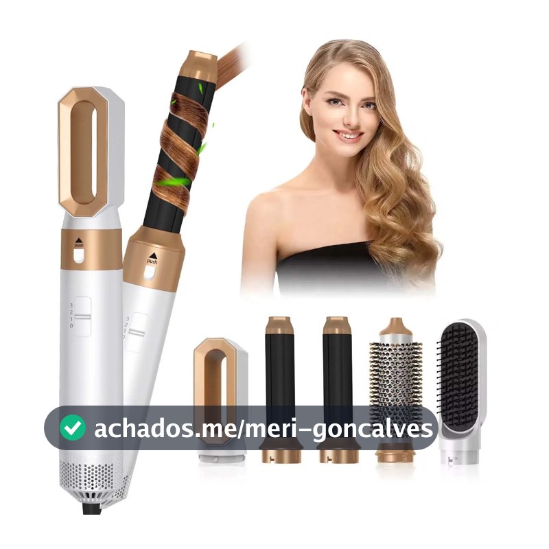 Escova Secadora 5 em 1 Modeladora Profissional Alisadora de Cabelo Anti Frizz Pepe Shop