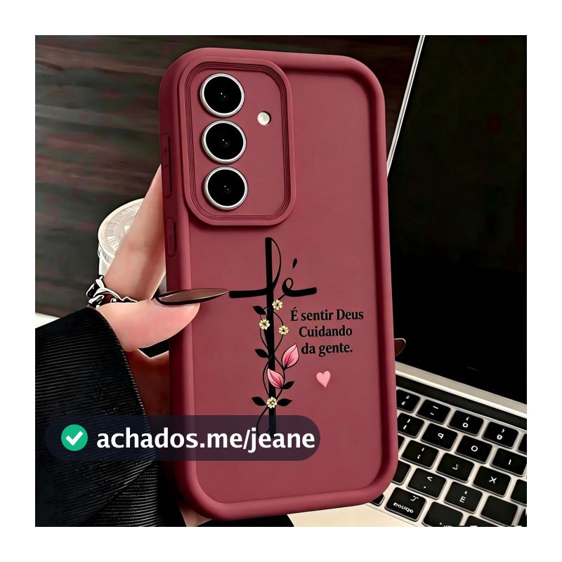 Capa TPU anti‑queda com proteção de lente, tema cristão, compatível com Samsung A17, A15, A13, A14, A25, A26, A16, A05S