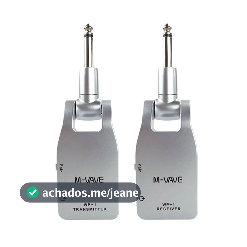 M-VAVE WP-1 Transmissor e receptor de sistema de guitarra sem fio 2.4G recarregável com alcance de transmissão de 30 m