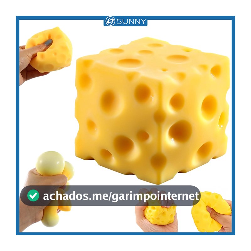 SunnyFit Queijo Descompressão Brinquedo Squeeze Brinquedos Mole Alívio Do Estresse Simulação Artificial Pão Ansiedade &