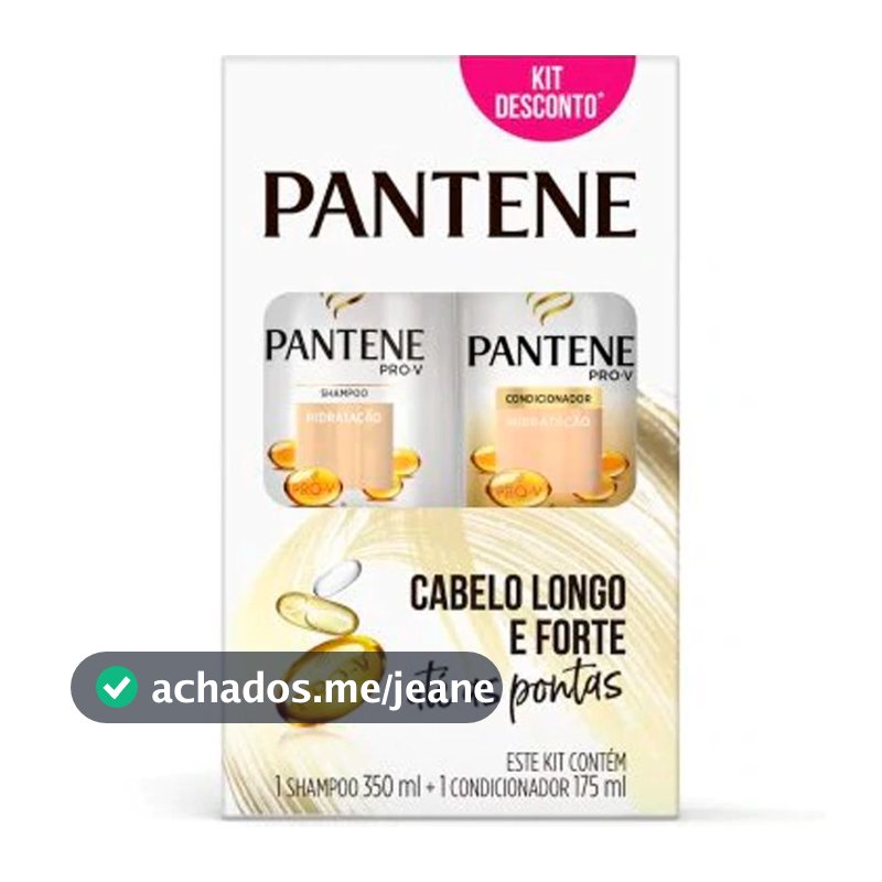 Kit Pantene Shampoo 350ml + Condicionador 175ml Hidratação