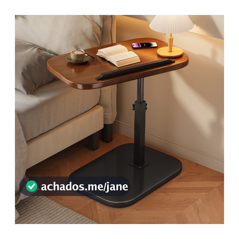 Mesa lateral moderna para sala de estar e quarto - Mesa de centro pequena de madeira com base e mesa lateral