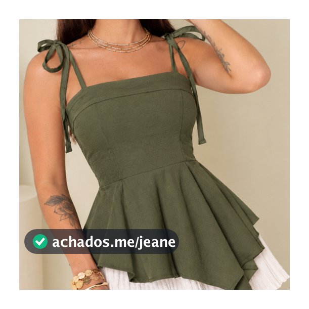 Blusa Valentina Peplum Feminina Assimétrica Alcinha de Amarrar Look Elegante e Moderno