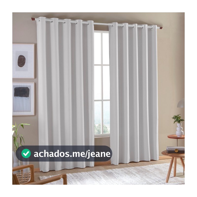 Cortina Blackout PVC corta 100 % a luz 2,80 m x 2,30 m para sala, escritorio, quarto