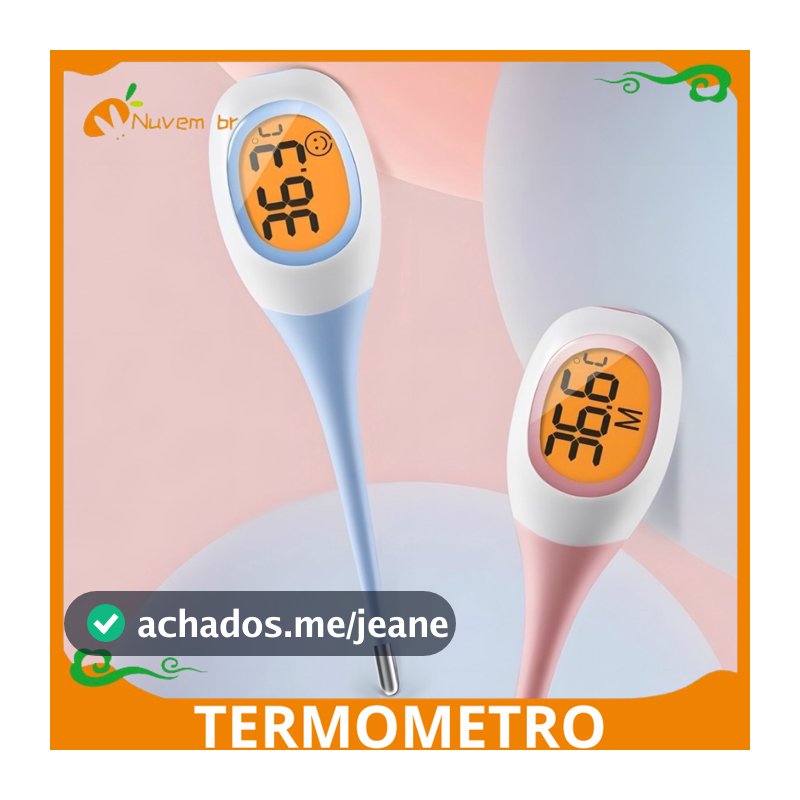 Mini Termometro Cabeça macia medição rápida para axilas/corpo oral de bebês e adultos NUVEM