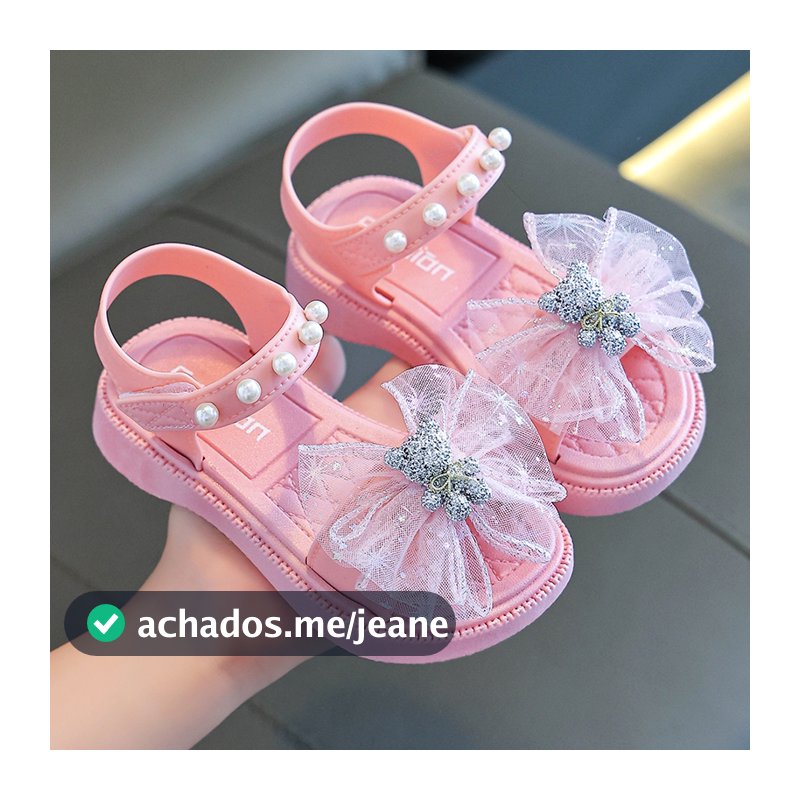 Sandálias infantis Sandálias de praia verão 2024 Meninas sapatos de princesa Light Soft