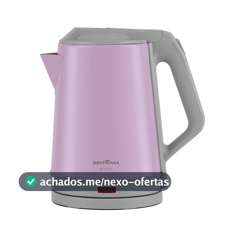 Chaleira Elétrica Rosa Britânia 1,9L Inox BCH12RS
