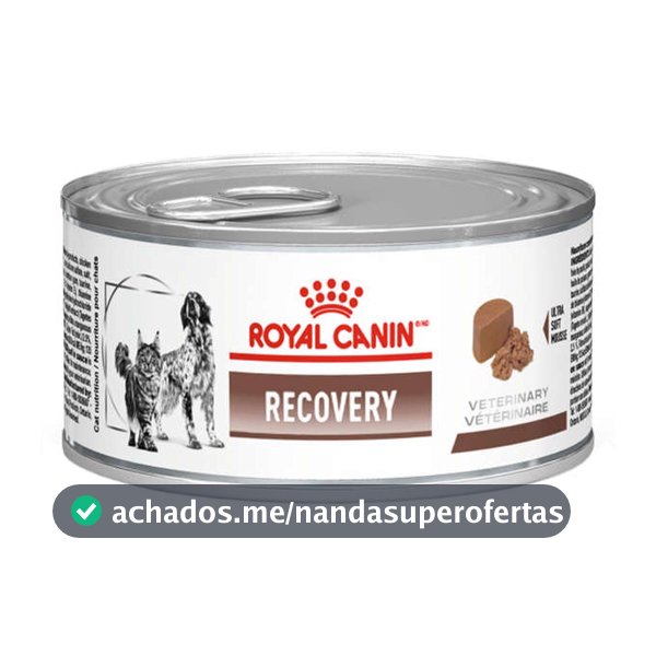 Ração Úmida Lata Royal Canin Veterinary Diet Recovery Cães e Gatos Adultos 195g