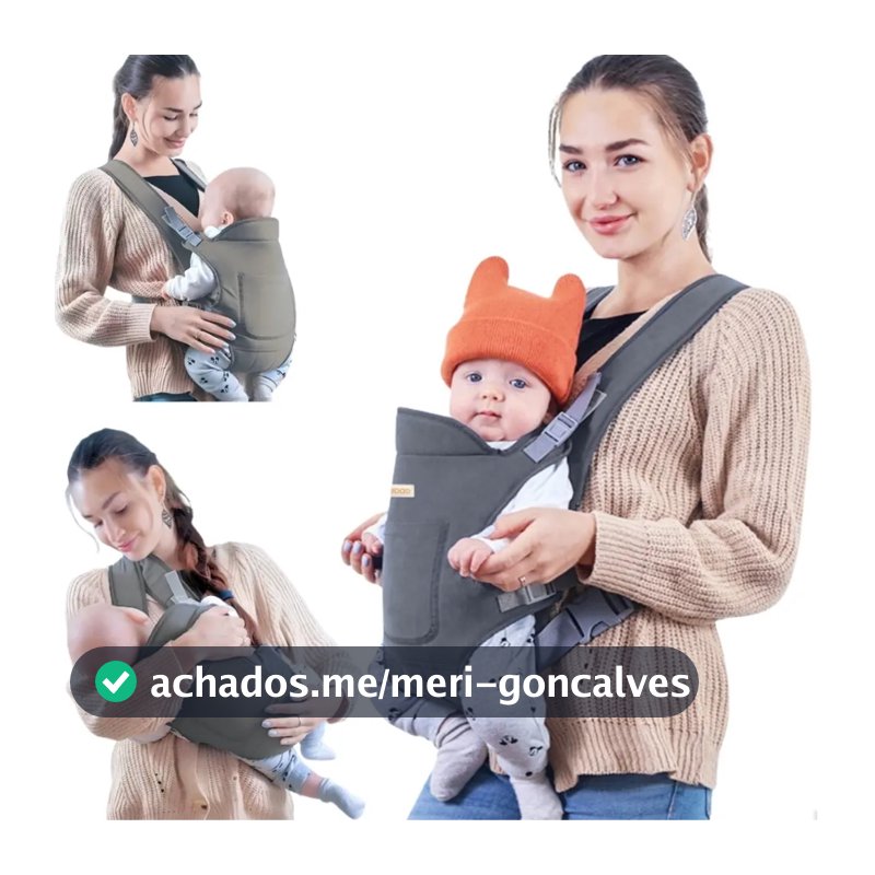 Carregador Canguru Bebê 4 Posições Bolso 0 a 36 Meses Até 15kg Costura Dupla Acolchoado Aiebao