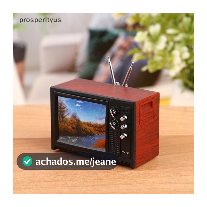 [prosperityus] 1 : 12 Casa De Bonecas Em Miniatura Televisão TV Com Imagem Modelo De Móveis Para Boneca [Venda Quente]