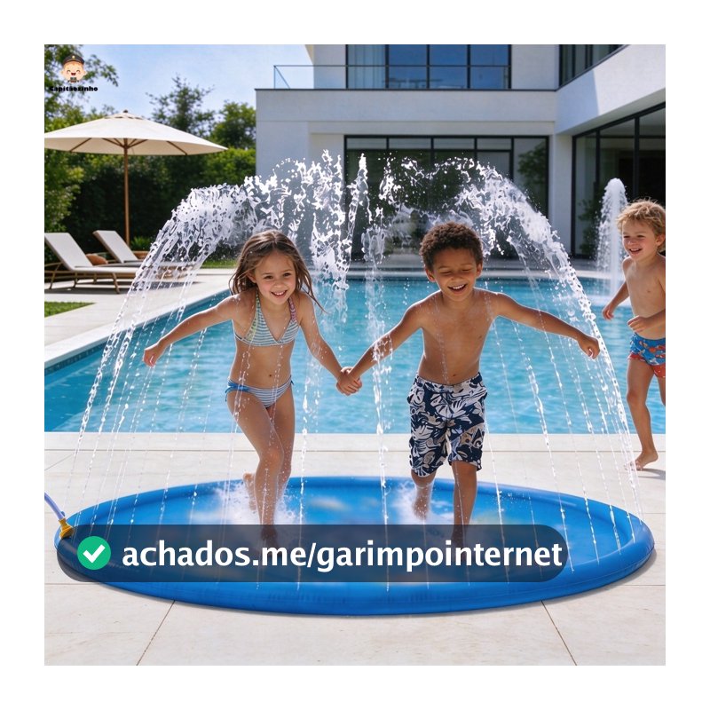 Piscina Com Chafariz Brinquedo Tapete Inflavel Pulverizador