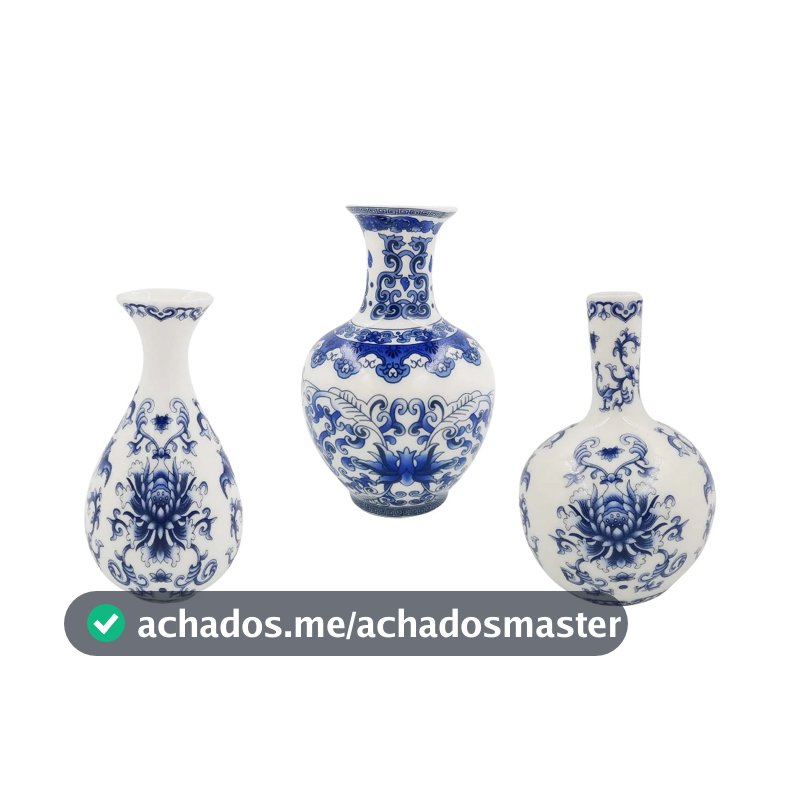 Vaso Decorativo Em Porcelana Luxo Estilo Oriental