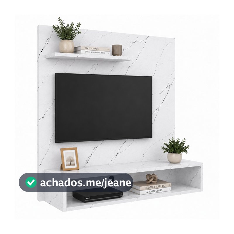 Painel Suspenso Multiuso Sala Estar Quarto Prateleira Superior Nicho Tv 32 Polegadas Smart