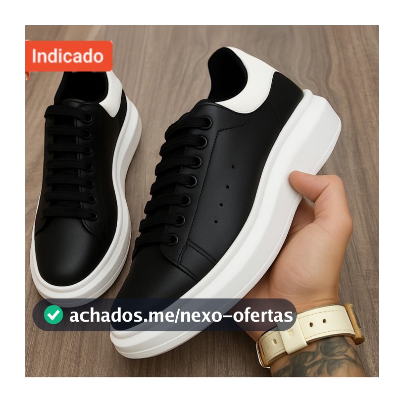 Sapatenis Casual Masculino Sneaker Sola Alta Macio Chunky Confortável Estiloso Sola Oversize Lanç
