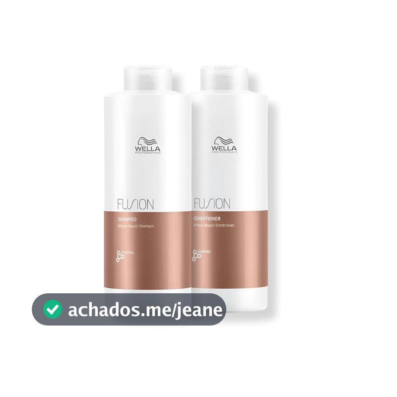 Kit Wella - Shampoo 1L e Condicionador 1L Fusion