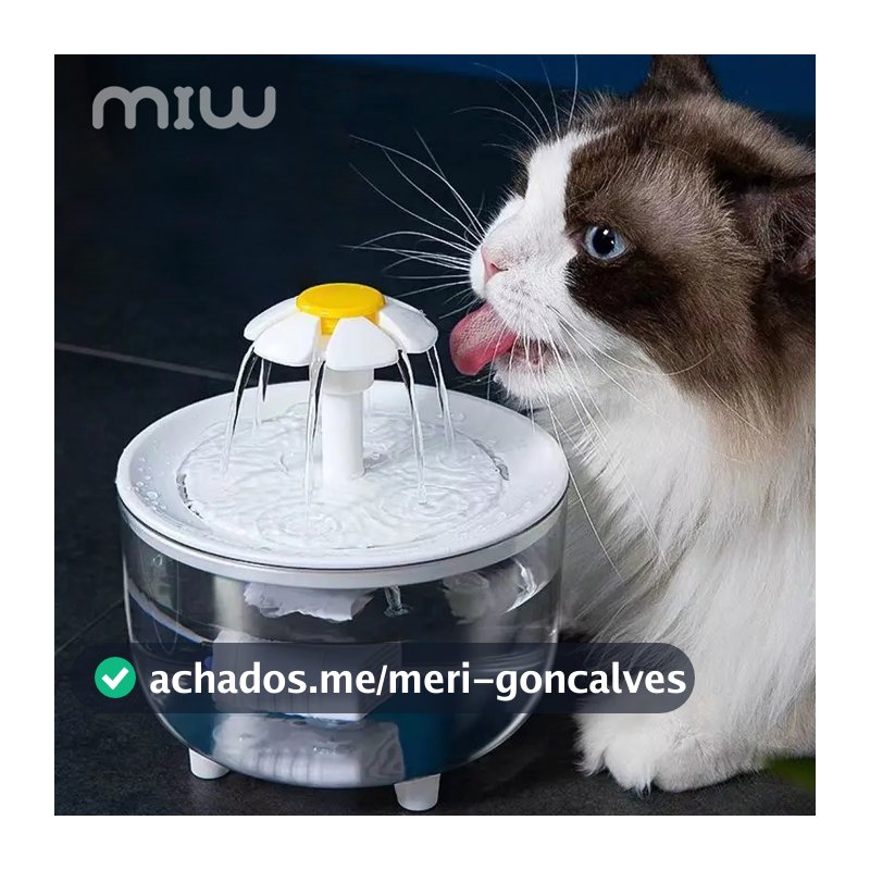 MIW Fonte de Água Automática para Gatos  com Filtro de Circulação Baixo Consumo de Energia e Fácil de Limpar