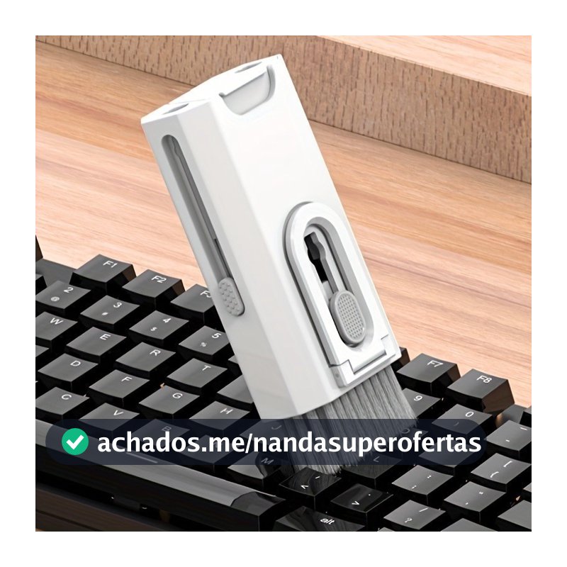 Escova de limpeza de teclado 8 em 1 multifuncional portátil para computador