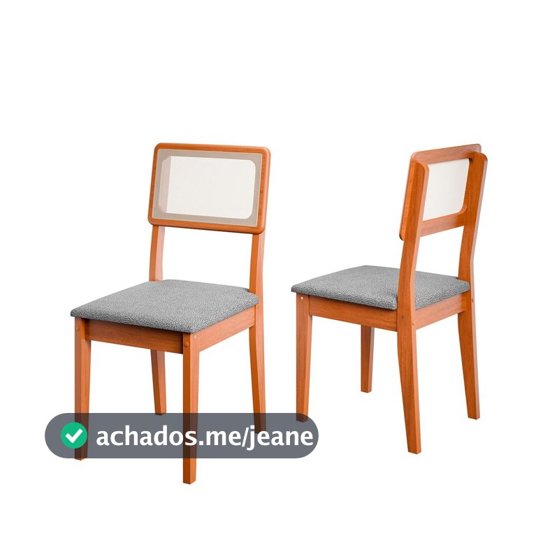 Conjunto de 2 Cadeiras de Jantar Santiago em Tecido Boucle