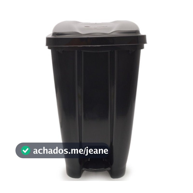 Lixeira com Pedal 40 litros Banheiro Cozinha Plastico Reforçado Multiuso ECO Nature Jaguar P