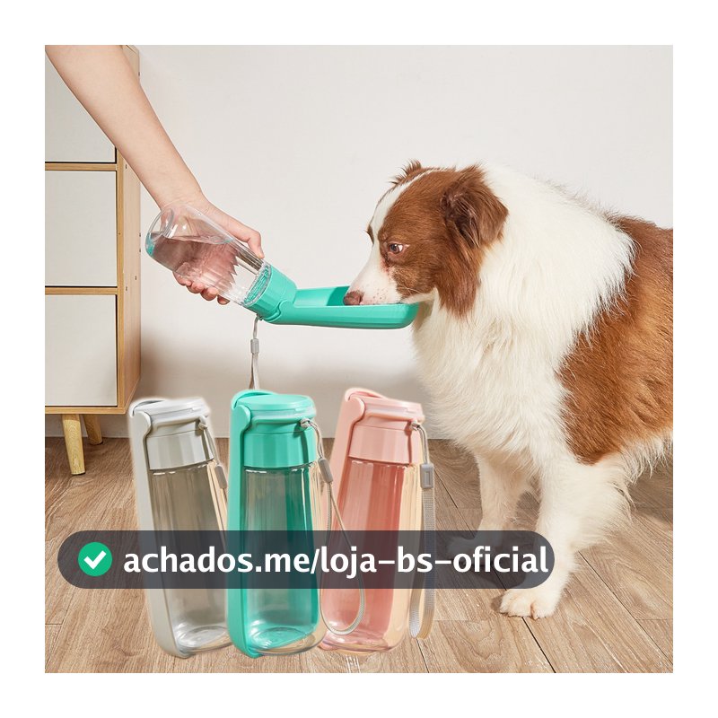 Bebedouro Para Cachorro Garrafa Pet Bebedouro Portatil Pet 550ML Com Trava Saída Agua Snel Pets