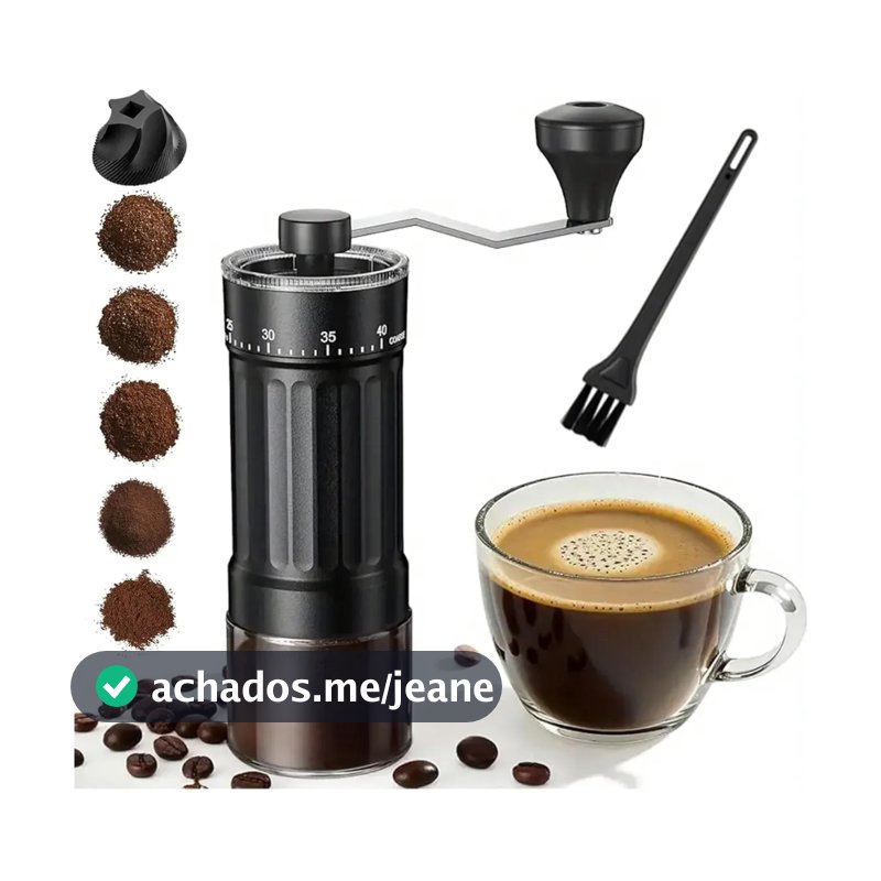 Moedor de Café Manual 40 Níveis Ajustável Manivela Portátil Núcleo Cerâmico 20-30g