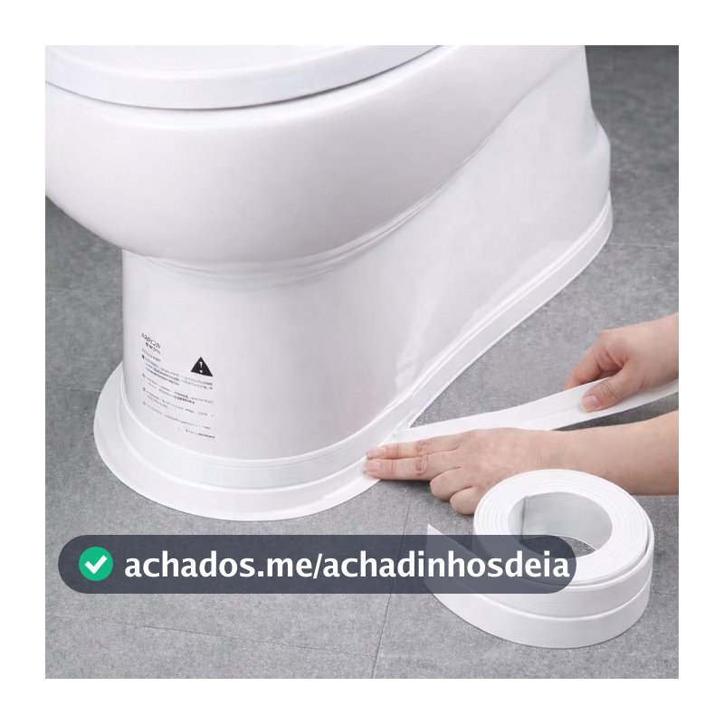 Fita Adesiva de Vedação PVC Autoadesiva Impermeável Anti-Infiltração para Pia, Box, Cozinha e Banheiro