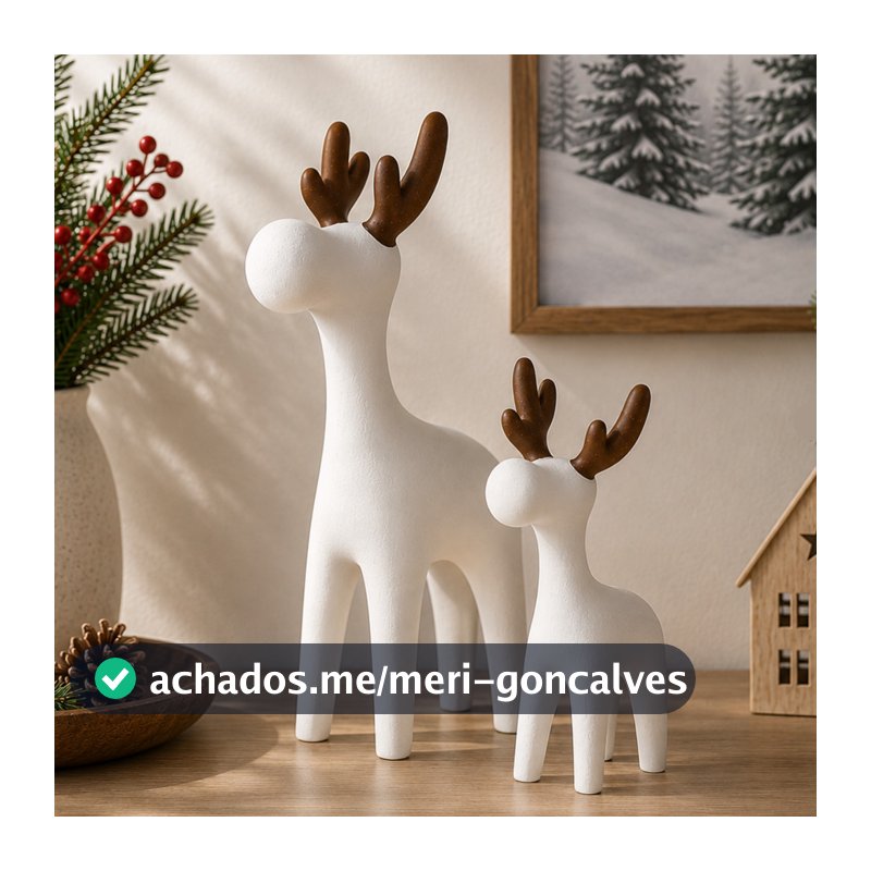 Kit de Renas Natalinas Decorativas Minimalistas Enfeite de Natal Servo de Decoração