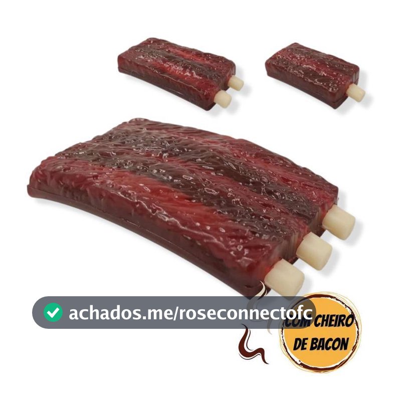 Mordedor resistente - costela com cheiro de bacon - Qualidade Premium- Envio imediato