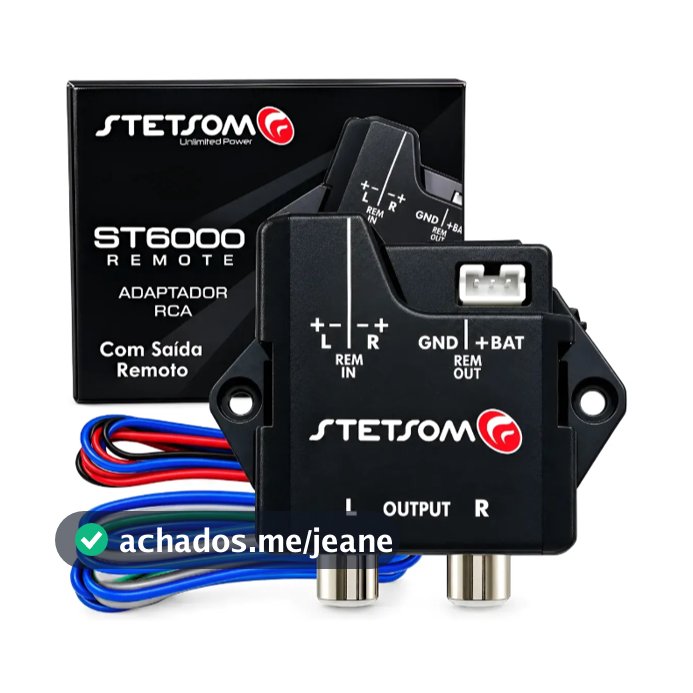 Conversor Adaptador De Fio Para Rca Stetsom St6000 Automotivo Possui Aterramento e Blindagem