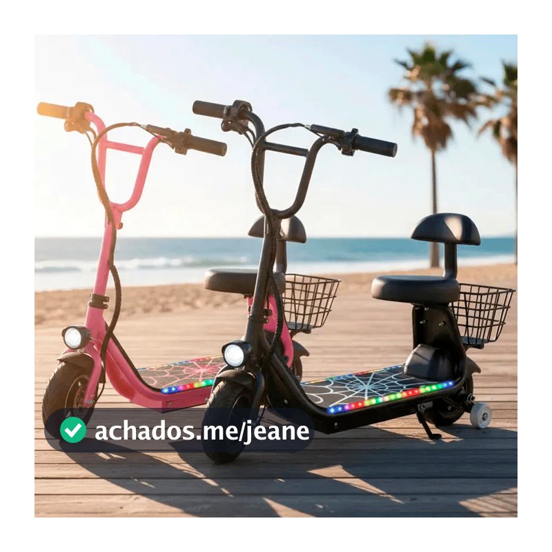 Patinete Elétrico Infantil 3 Velocidades Homem Aranha Com Bluetooth 350w 80Kg