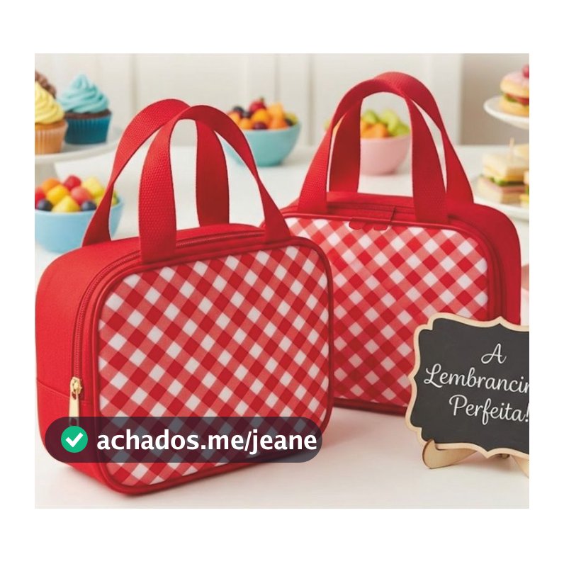 Kit 6 maletinhas xadrez festa infantil - Pronta entrega