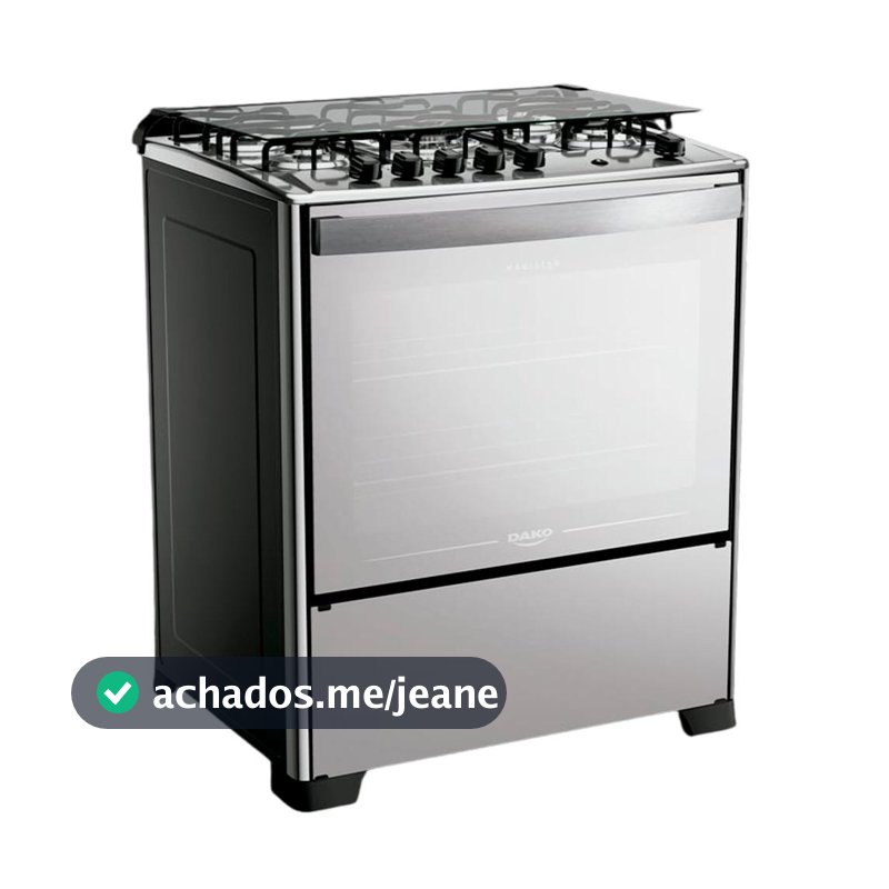 Fogão Dako Magister Style 5 Bocas Com Tripla Chama e Acendimento Automático Inox