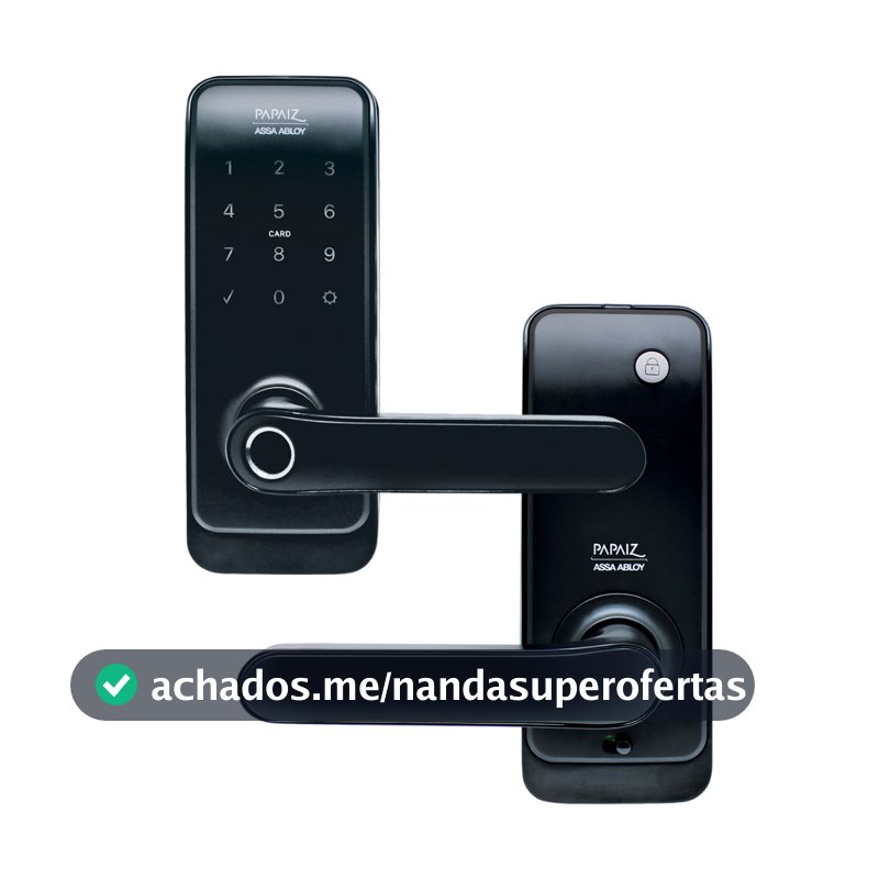 Fechadura Eletrônica Digital Smart Lock Com Biometria, Senha, Cartão E Chave SL205 - Papaiz