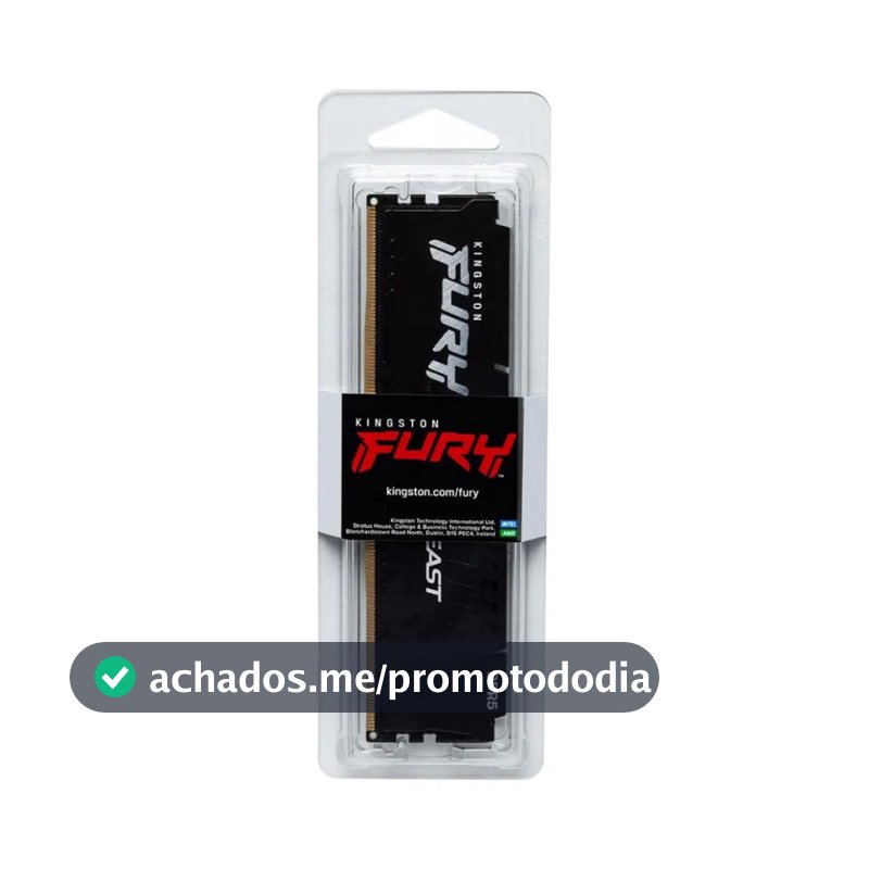 Memória RAM Kingston Fury Beast 8GB DDR5 6000 MHz - KF560C36BBE-8