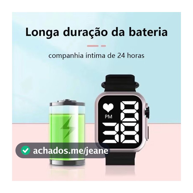 Relógio Esporte Led digital à prova d'agua unissex