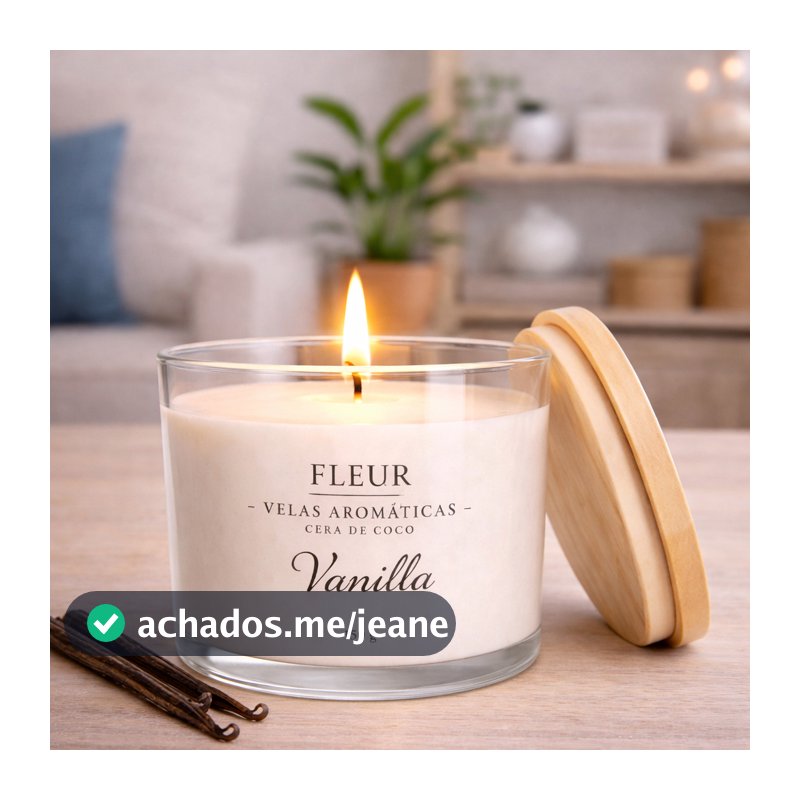 VELA AROMÁTICA 150G ARTESANAL PREMIUM PERFUMADA CERA COCO 100% NATURAL