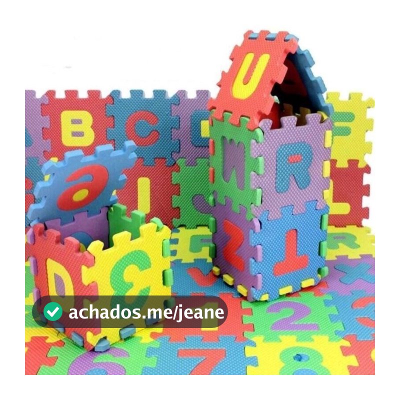 Brinquedo tapete eva peças para crianças alfabeto e numerais para desmontar e montar